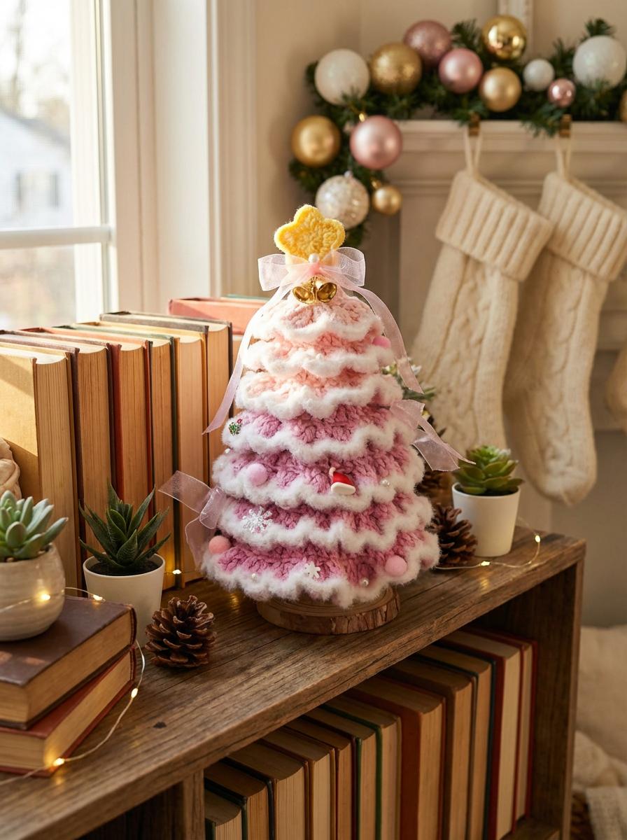Multi-Color Layered Crocheted Christmas Tree - Dreamy Holiday