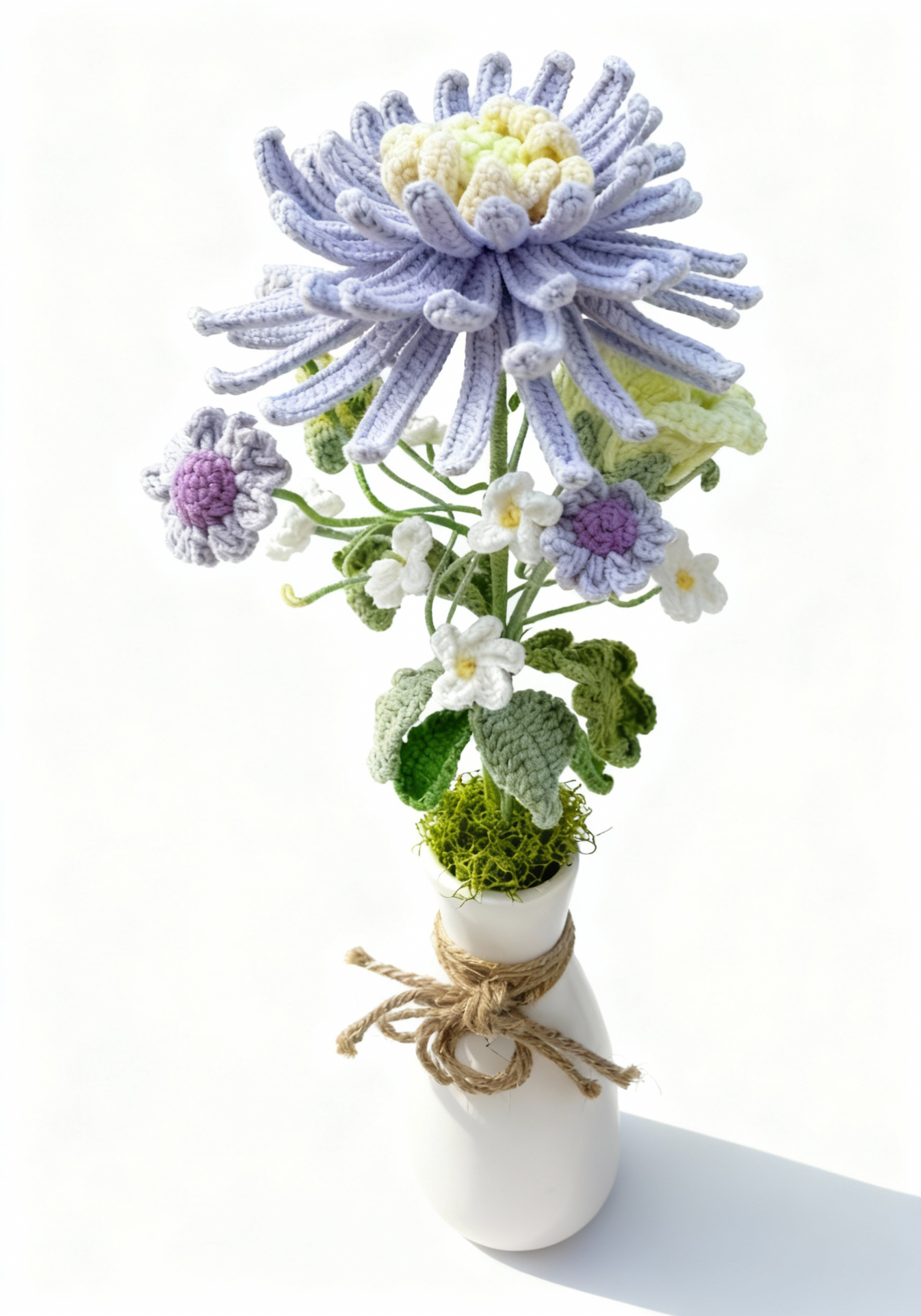 Eternally Blooming - Hand - Crocheted Floral Ornament