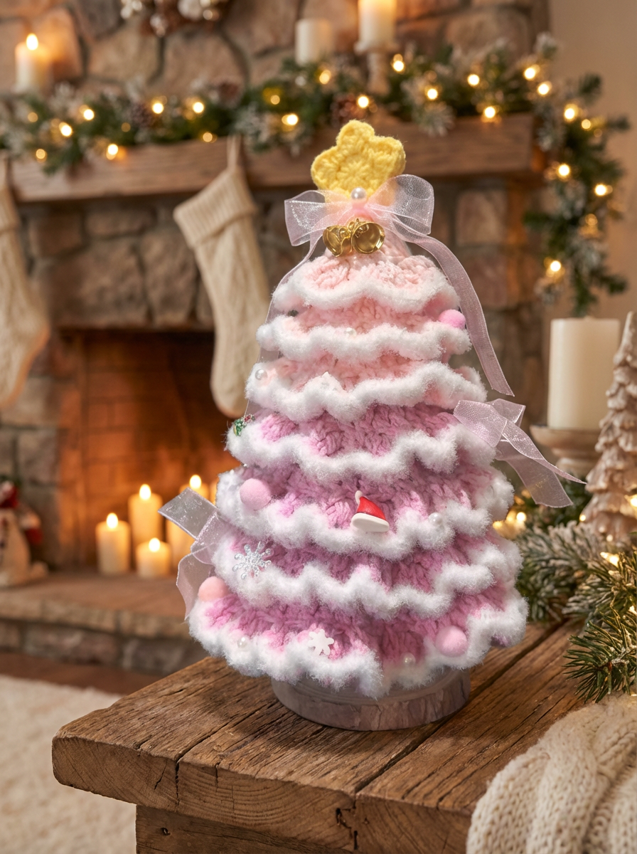 Multi-Color Layered Crocheted Christmas Tree - Dreamy Holiday