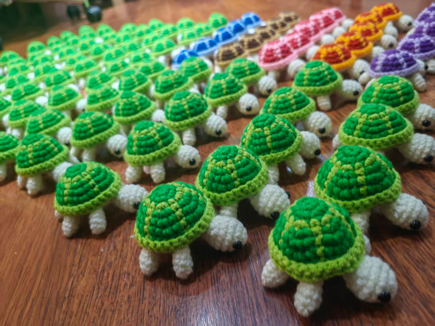 [Finished product] Hand-knitted turtle decoration, cute mini turtle, soft wool animal desktop decoration, gift