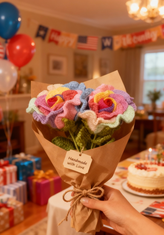 A rose in seven rainbow colors