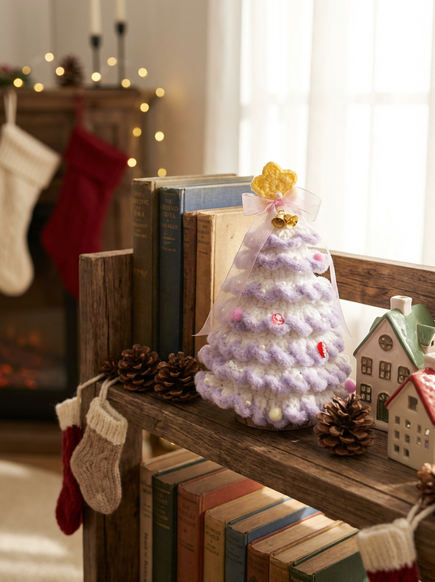 Multi-Color Layered Crocheted Christmas Tree - Dreamy Holiday