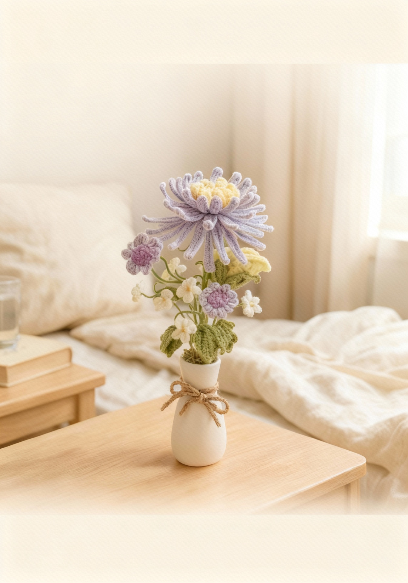 Eternally Blooming - Hand - Crocheted Floral Ornament