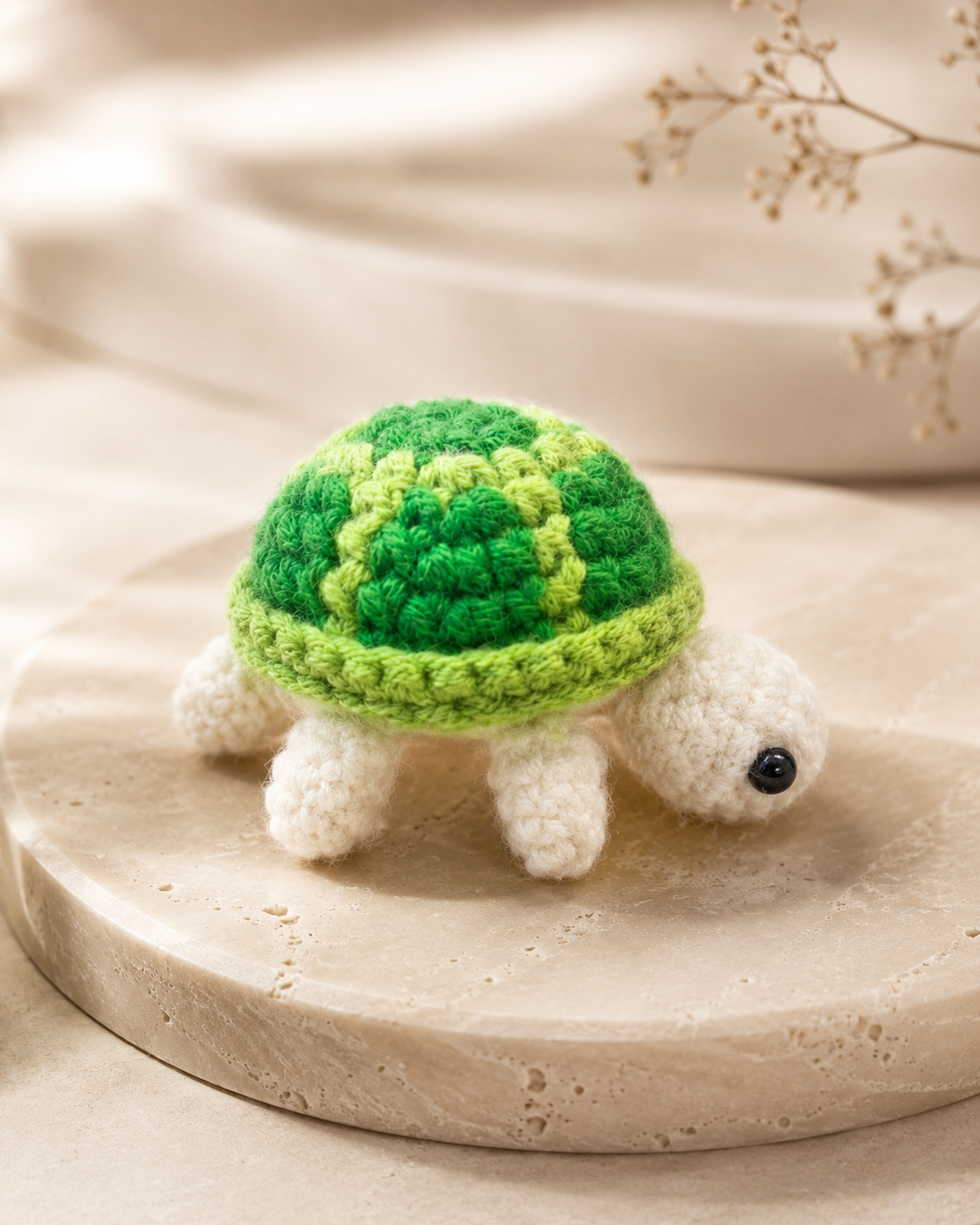 [Finished product] Hand-knitted turtle decoration, cute mini turtle, soft wool animal desktop decoration, gift