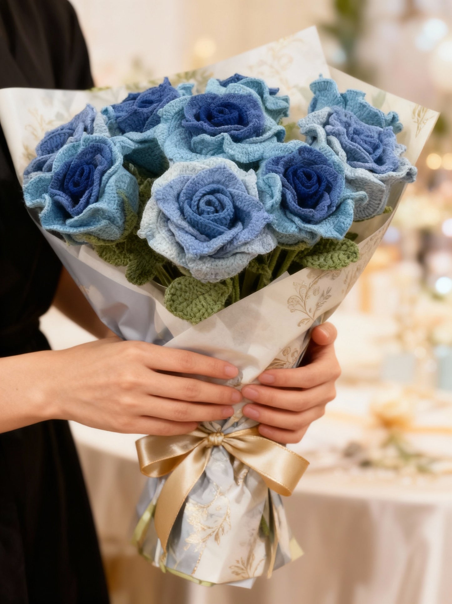 1PC Handmade Blue Thai Rose